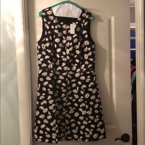 Black and Cream Flowered Dress